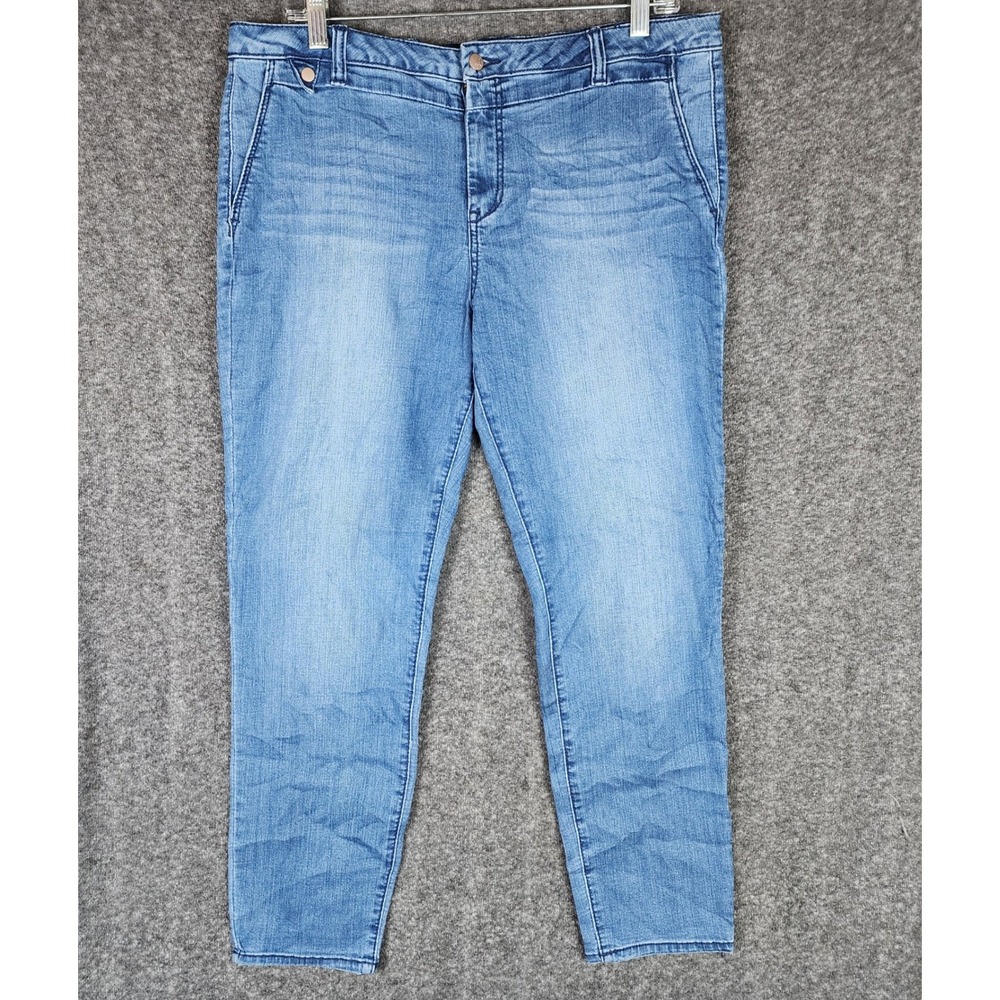 D Jeans Jeans Womens 14 Skinny Blue Stretch Medium Wash EUC